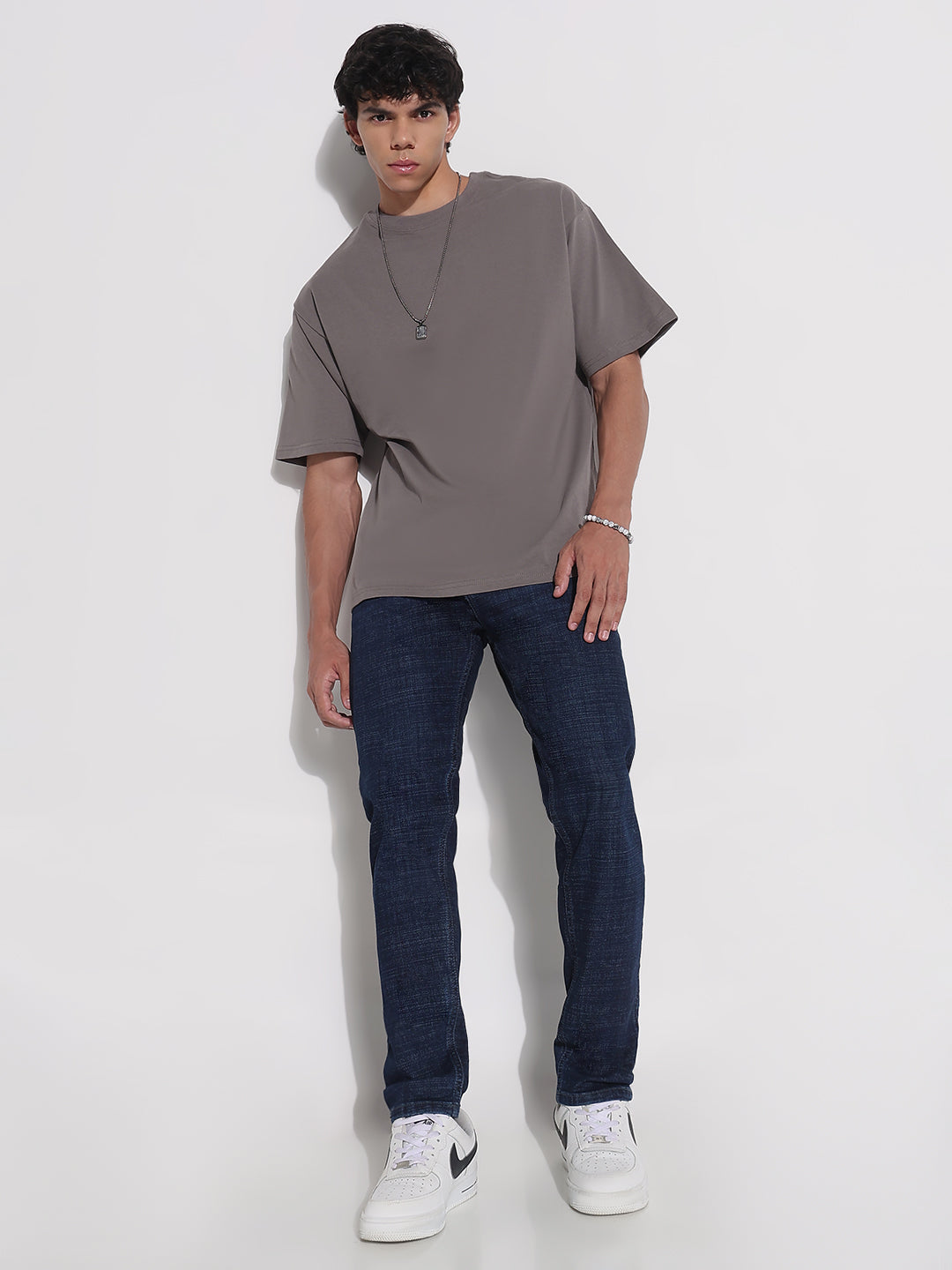 Men's Navy Blue Slim Fit Jeans