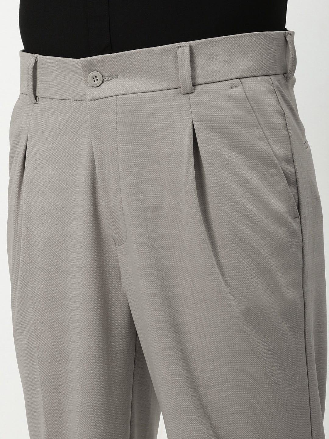 Men's Grey Formal Trousers