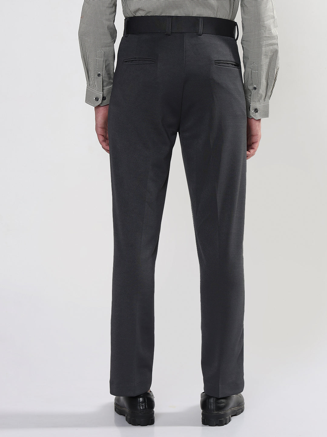 Men's Grey Slim Fit Formal Trouser