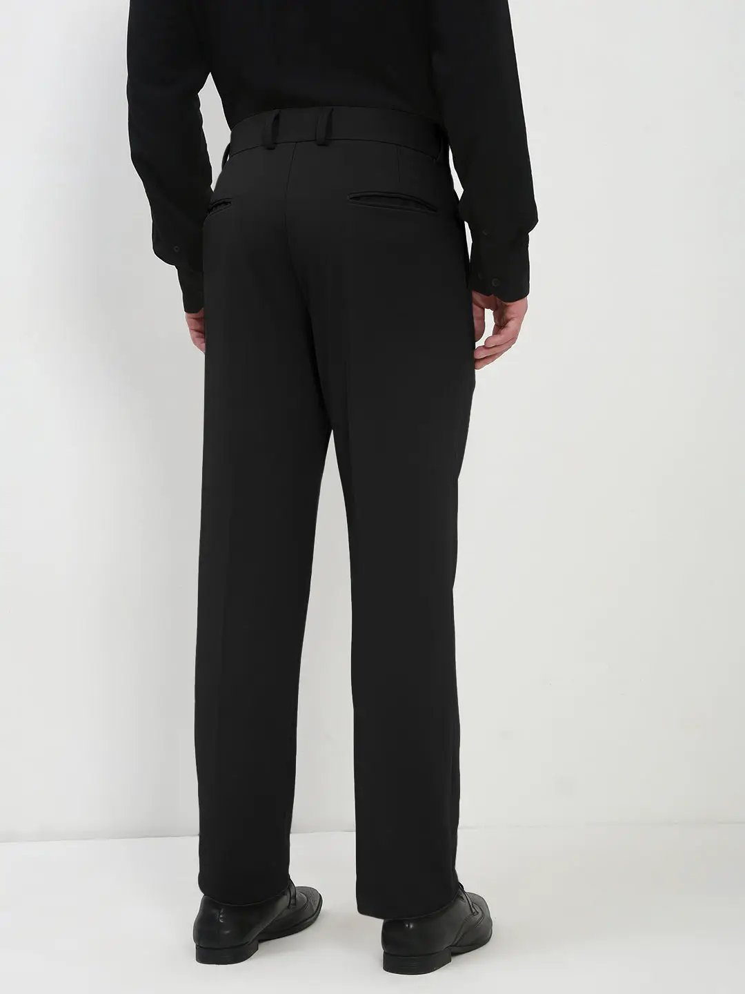 Men's Black Regular Fit Formal Trouser - from SHOWOFFFF