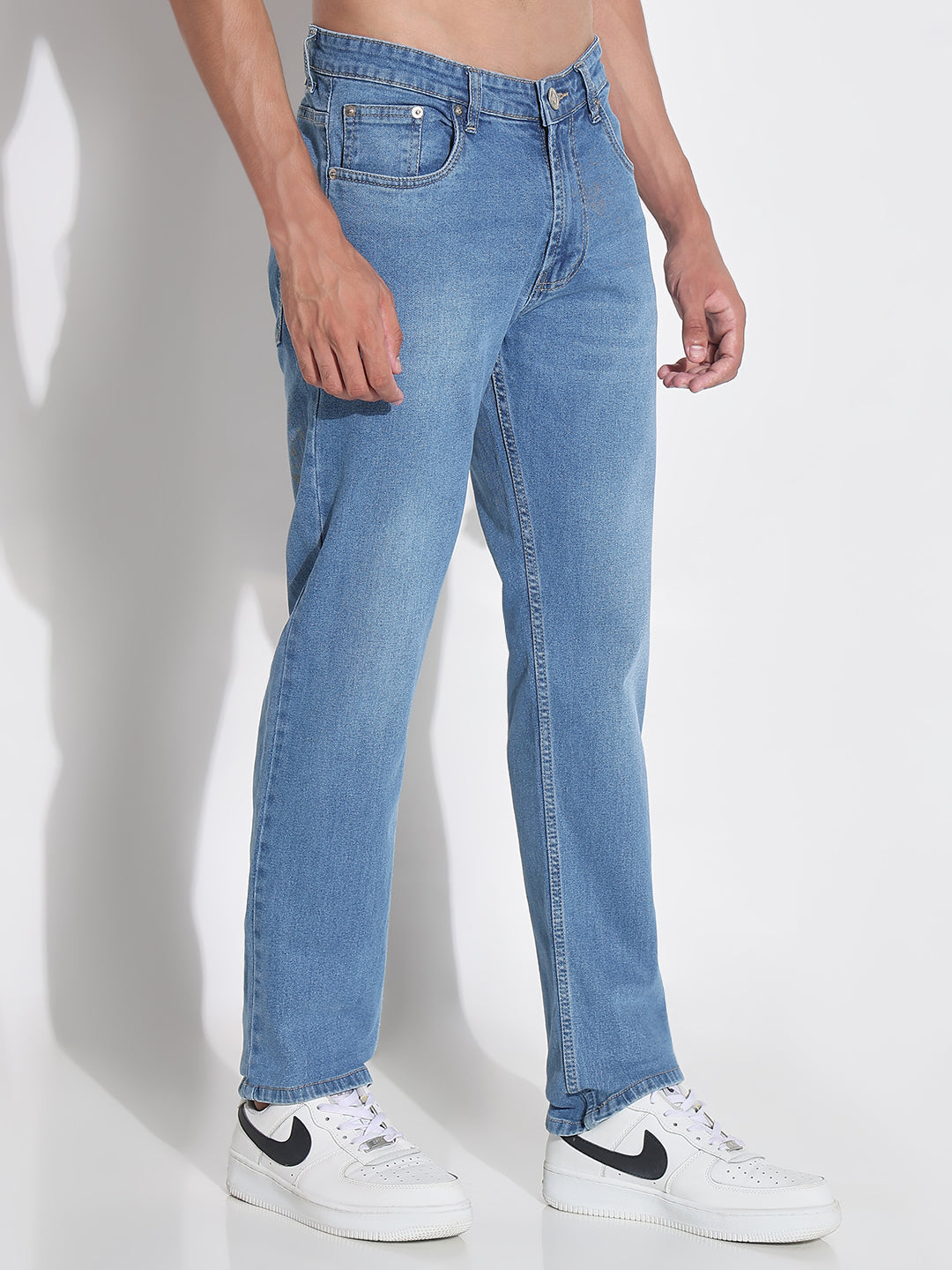 Men's Blue Straight Fit Jeans