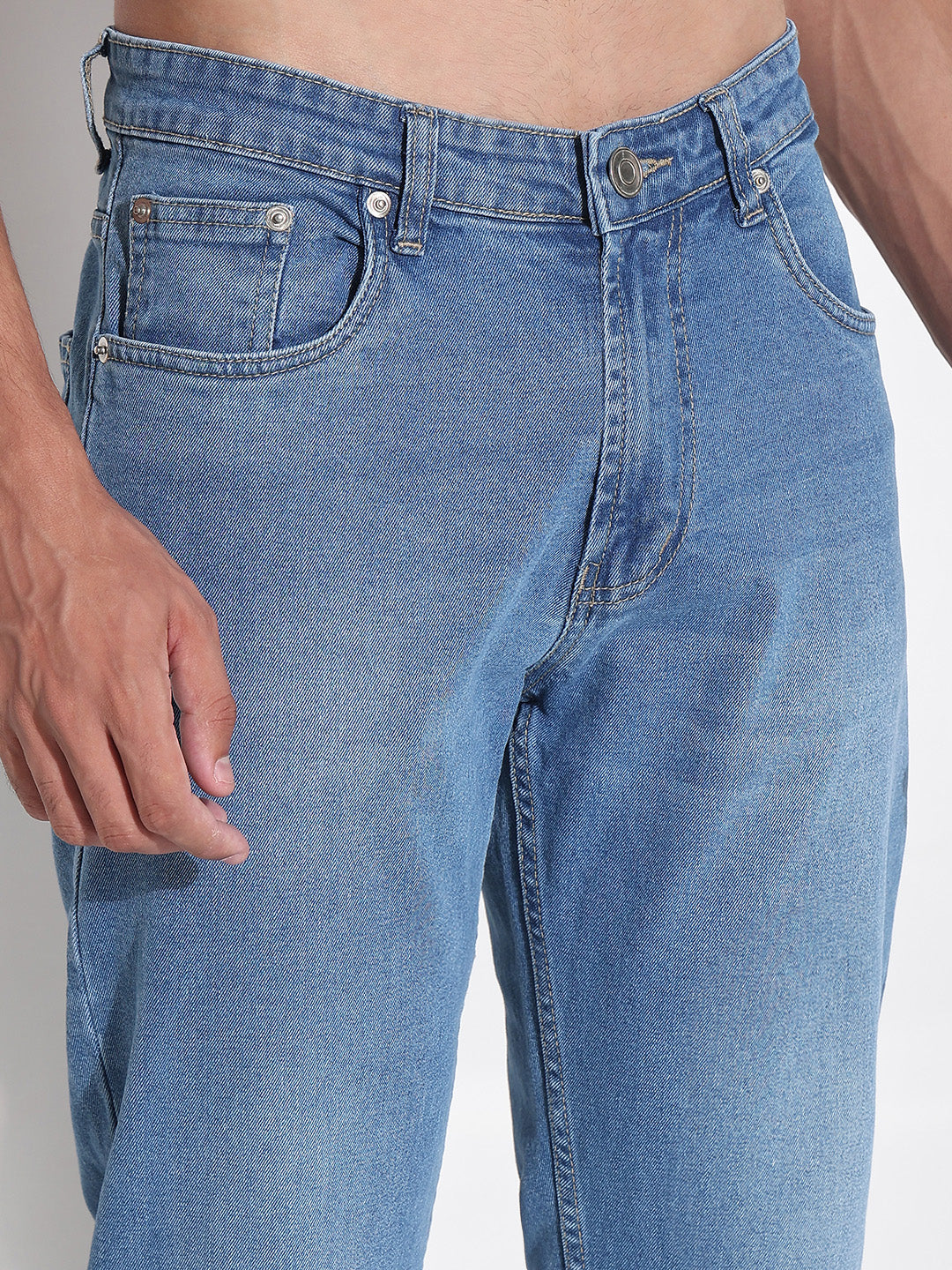 Men's Blue Straight Fit Jeans