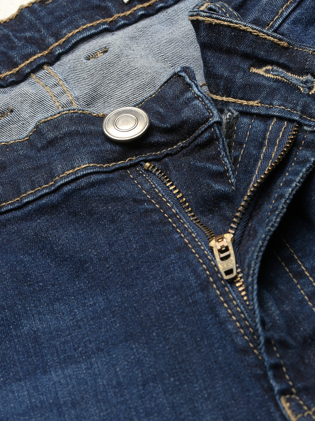 Men's Navy Blue Straight Fit Jeans