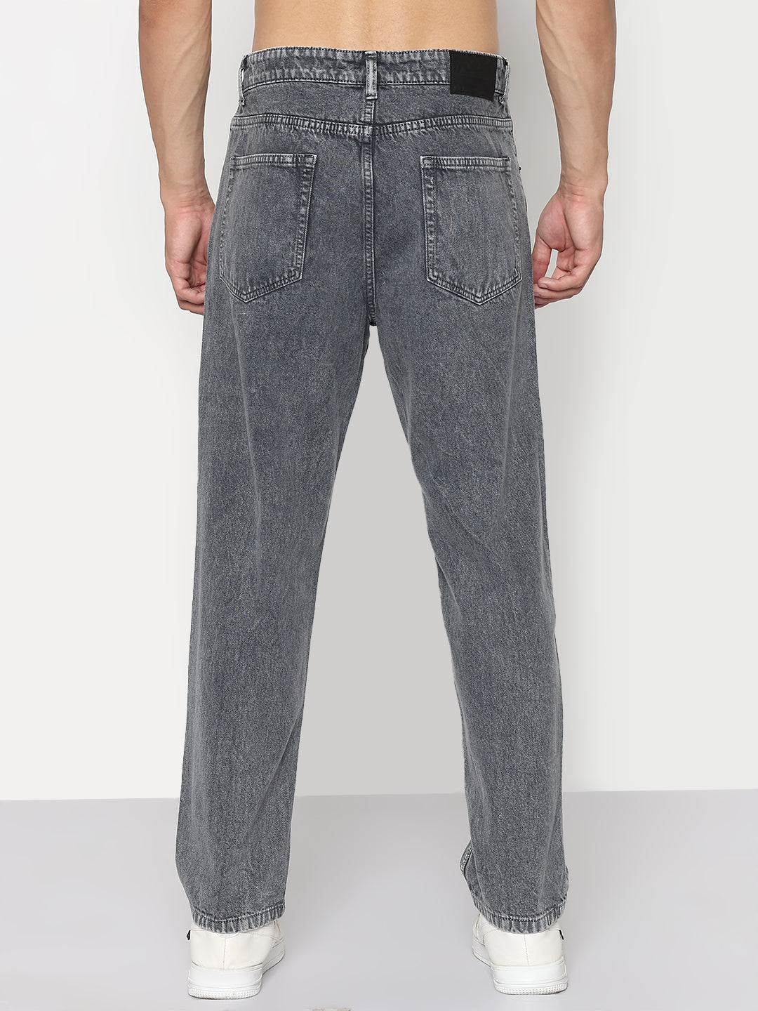 Men's Grey Relaxed Fit Jeans