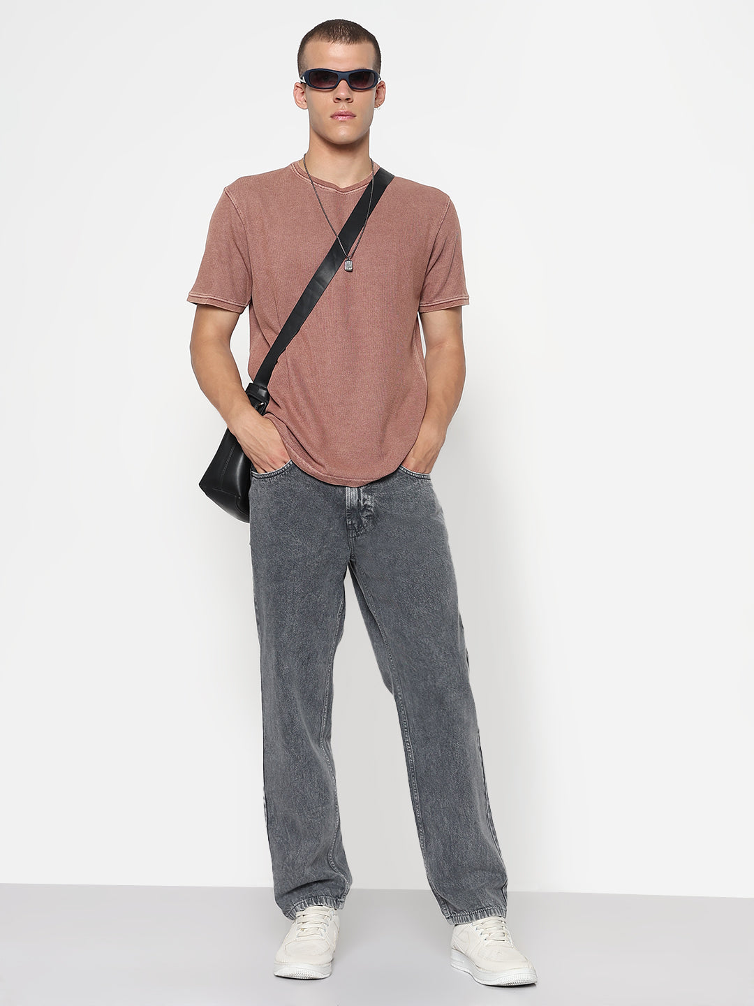 Men's Grey Relaxed Fit Jeans