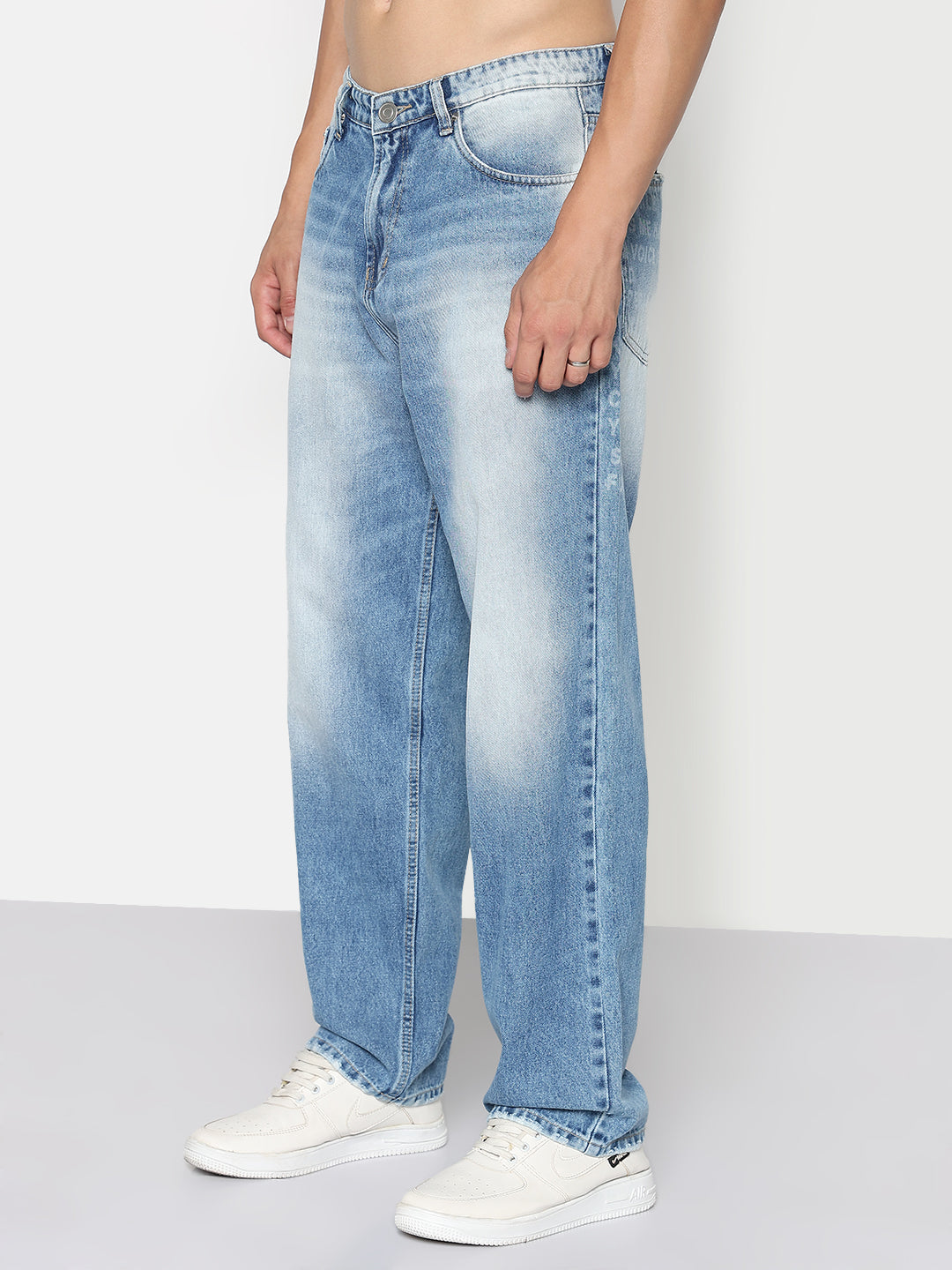 Men's Blue Baggy Fit Jeans