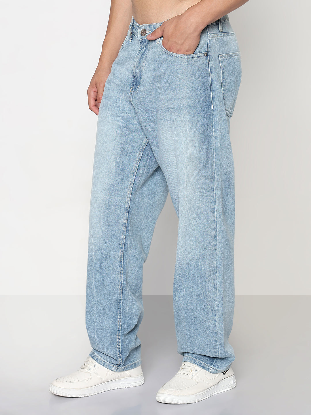 Men's Blue Baggy Fit Jeans