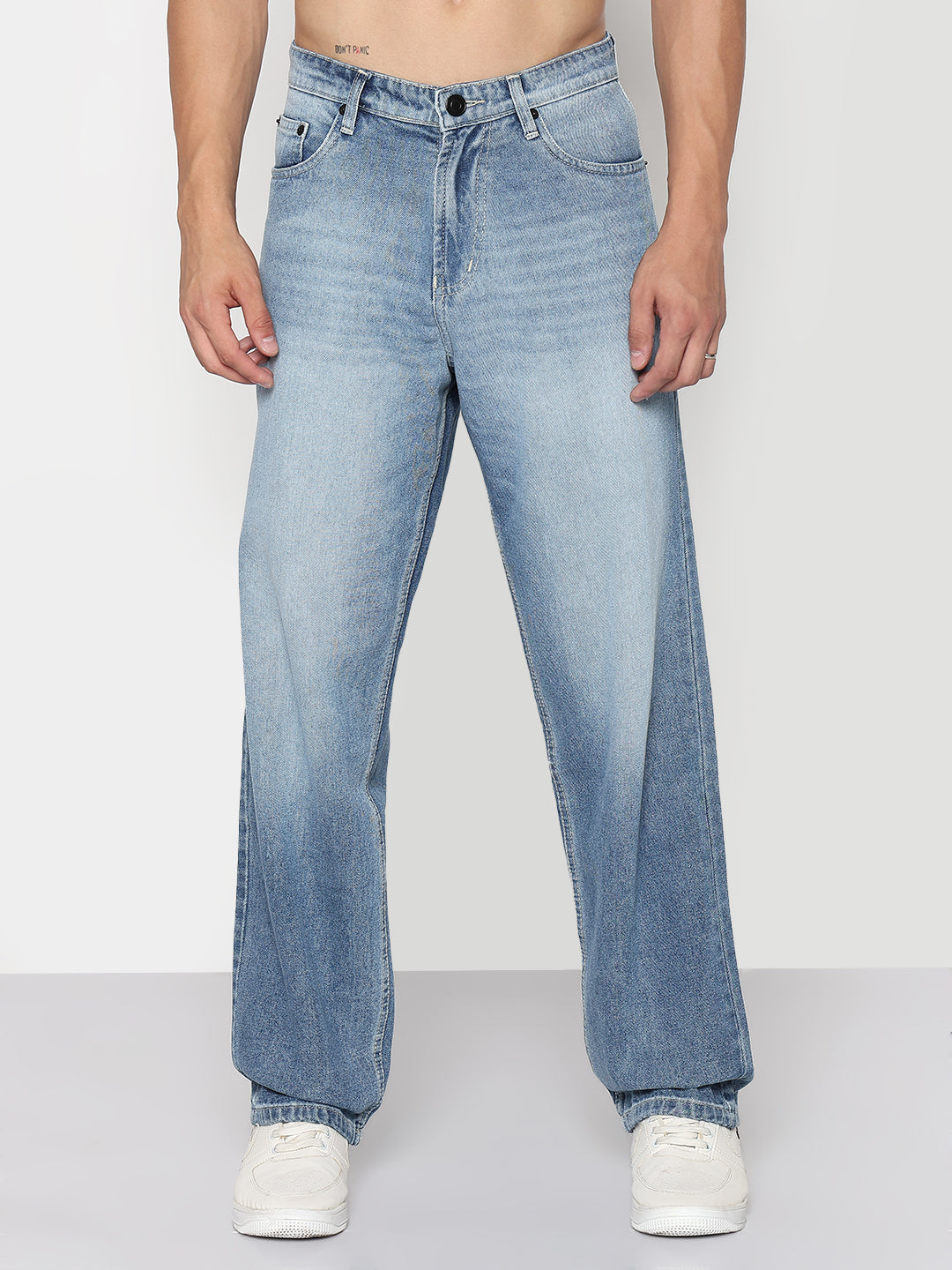Men's Blue Baggy Fit Jeans