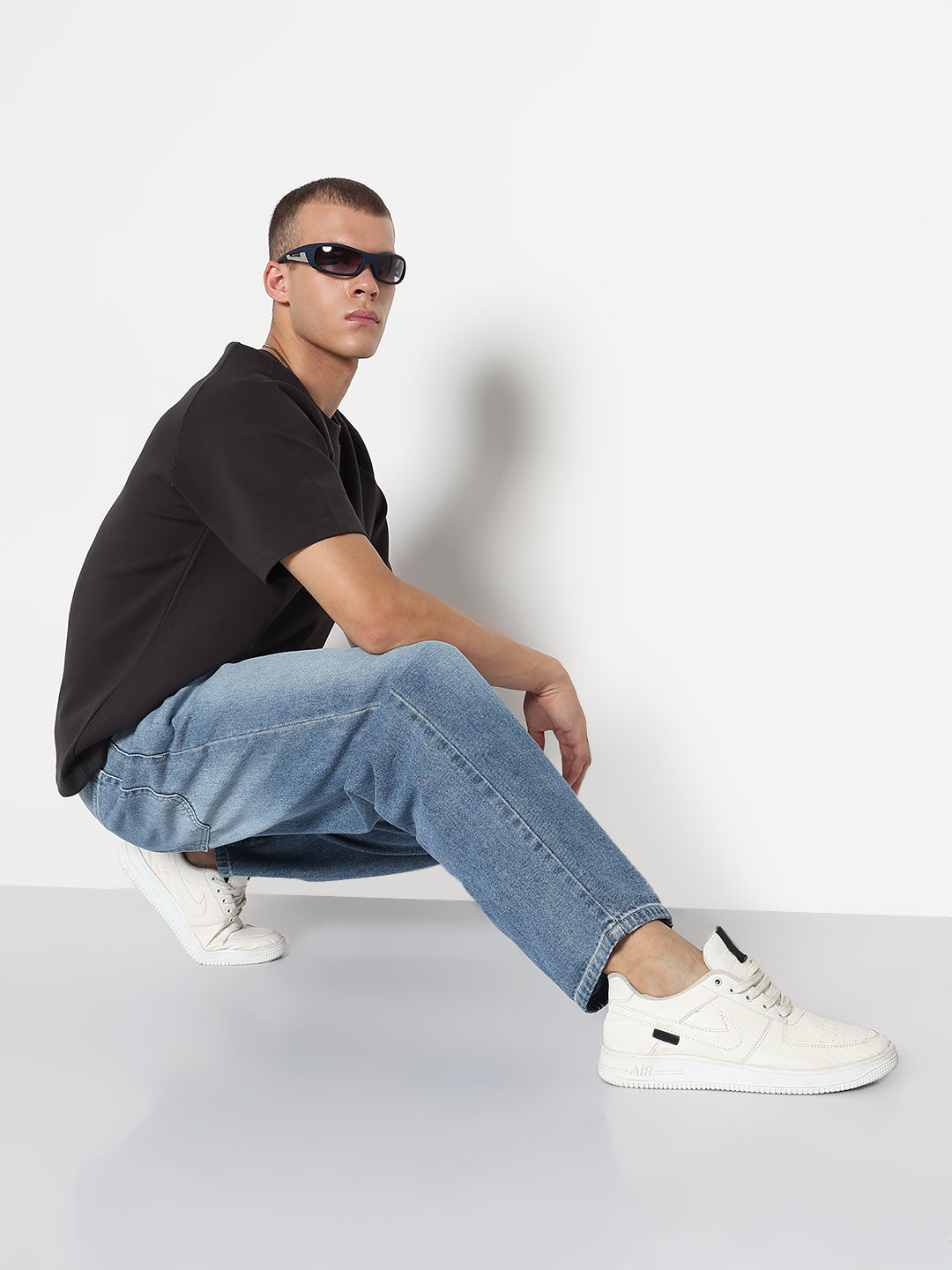 Men's Blue Baggy Fit Jeans