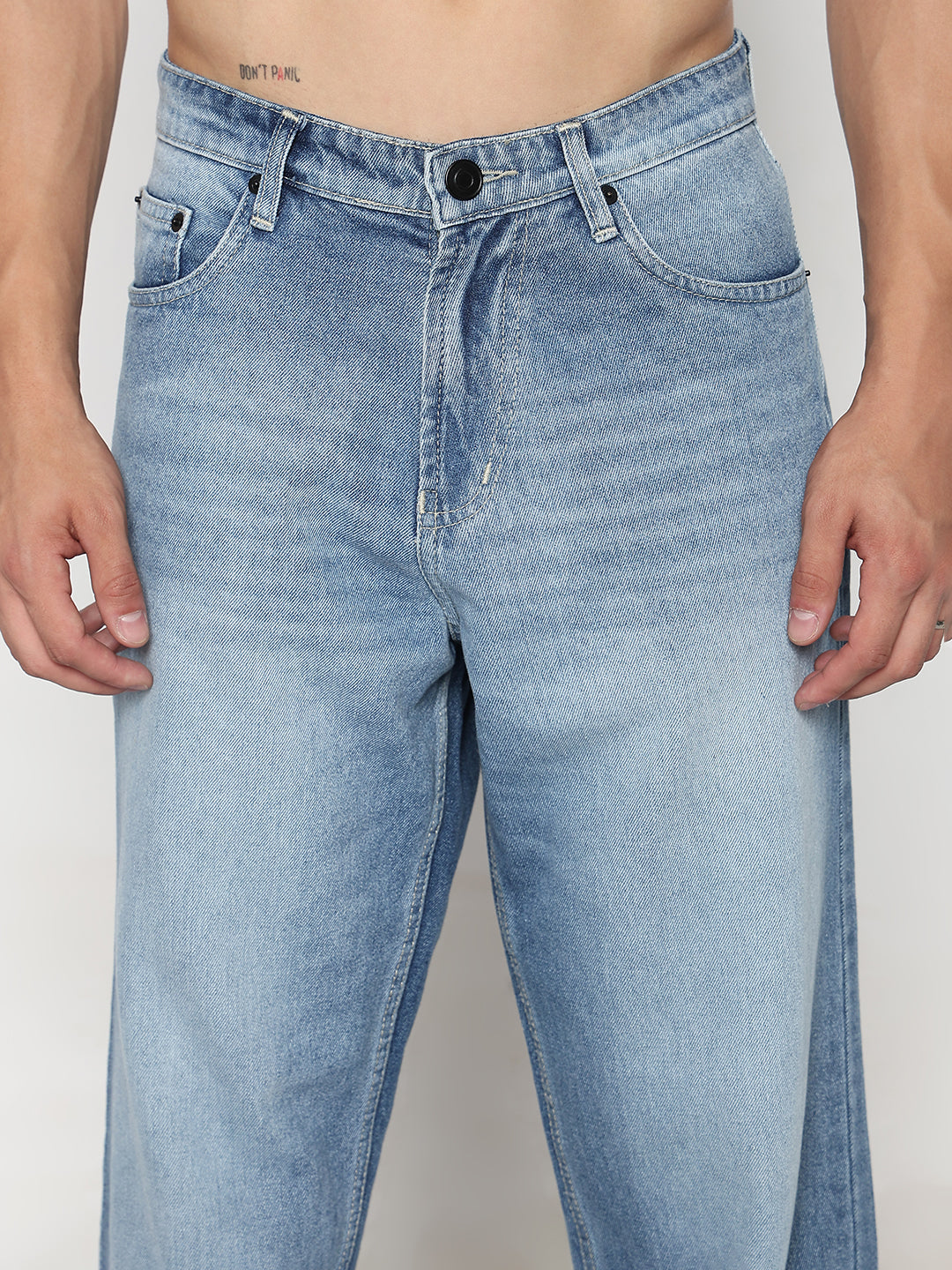 Men's Blue Baggy Fit Jeans