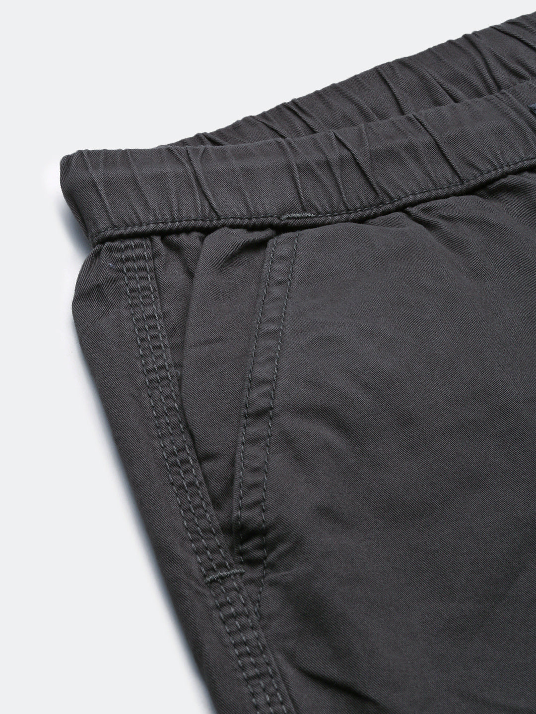 Men Solid Charcoal Joggers