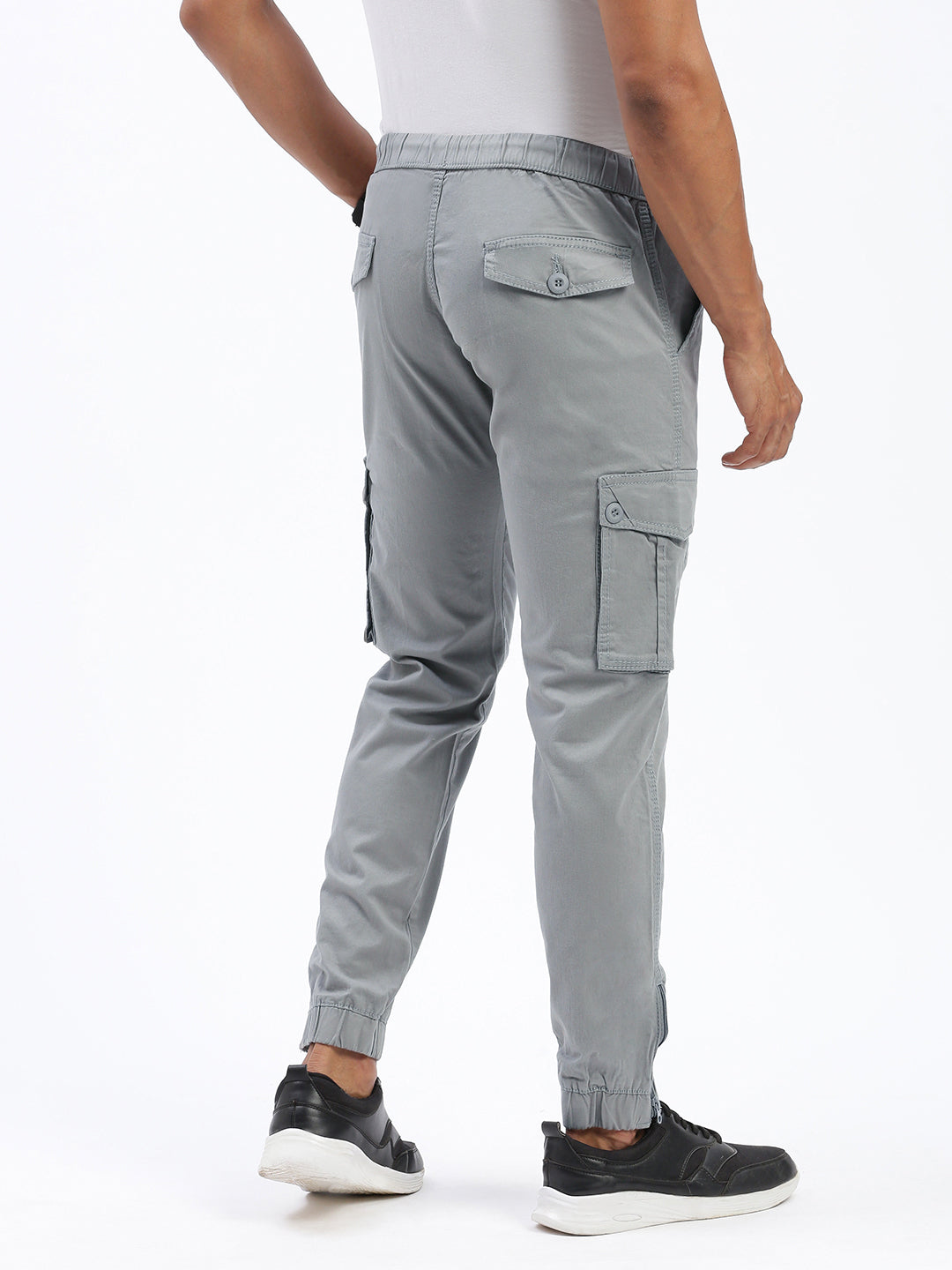 Men Solid Grey Joggers