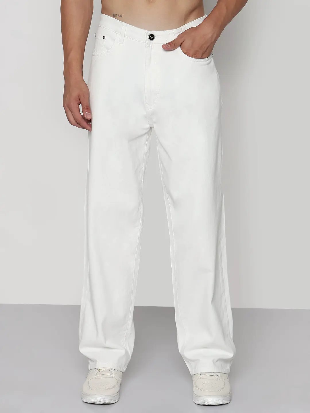 Buy White Relaxed Men's Denim Jeans | SHOWOFFFF