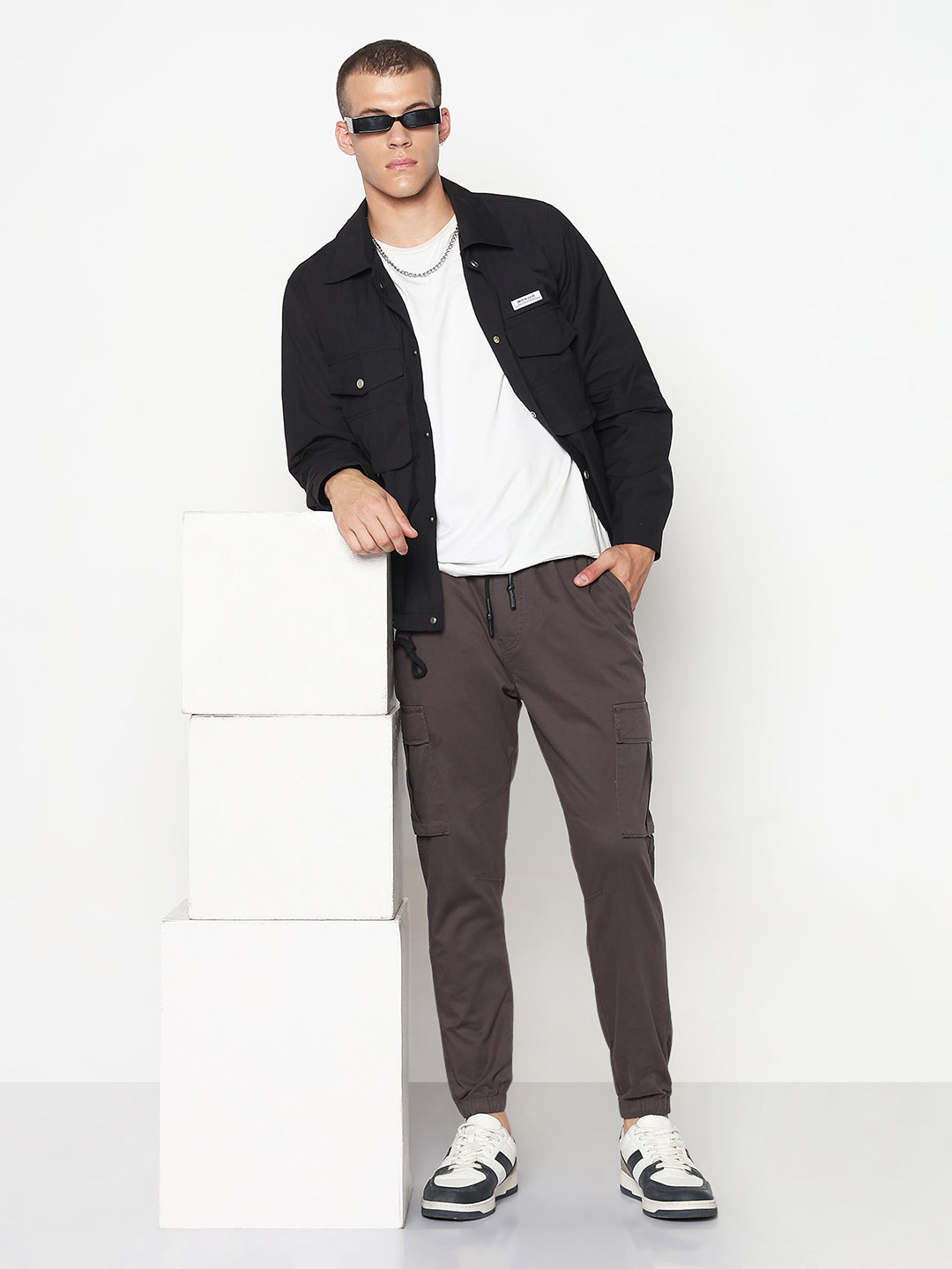 Men's Grey Slim Fit Joggers