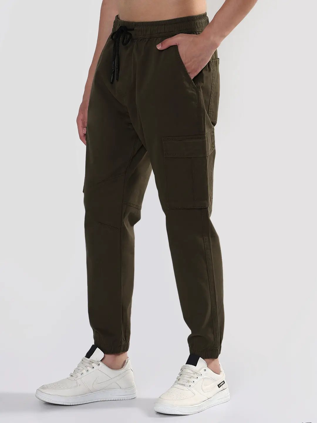 Men's Brown Tapered Fit Joggers - from SHOWOFFFF