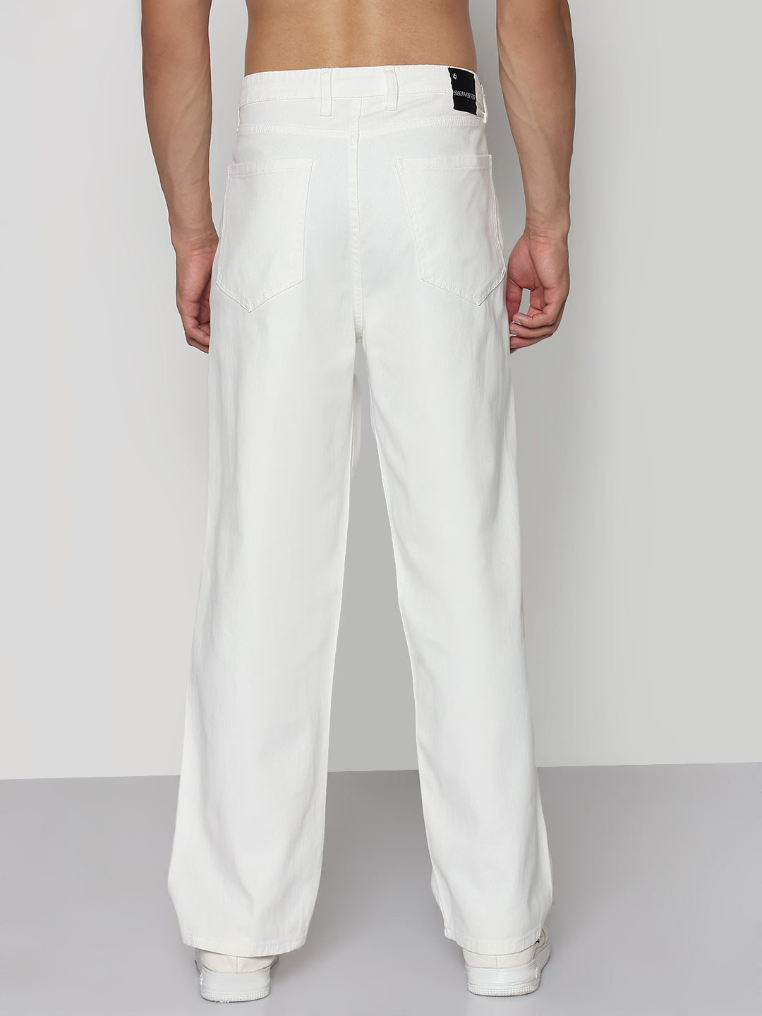 Men's White Relaxed Fit Jeans