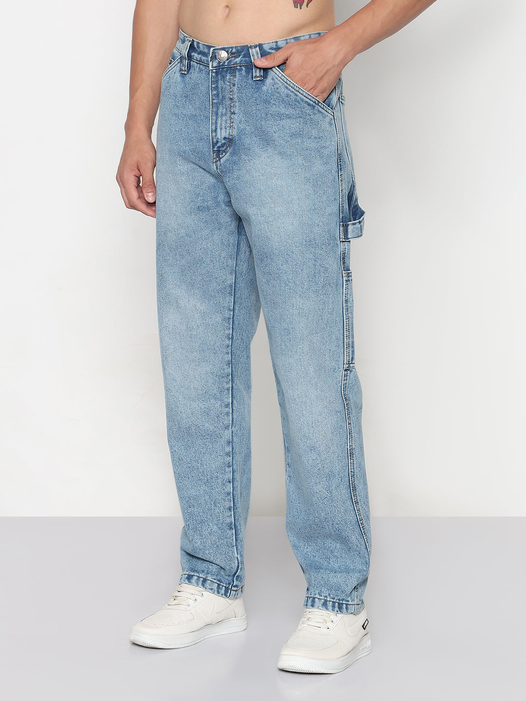 Men's Blue Relaxed Fit Jeans
