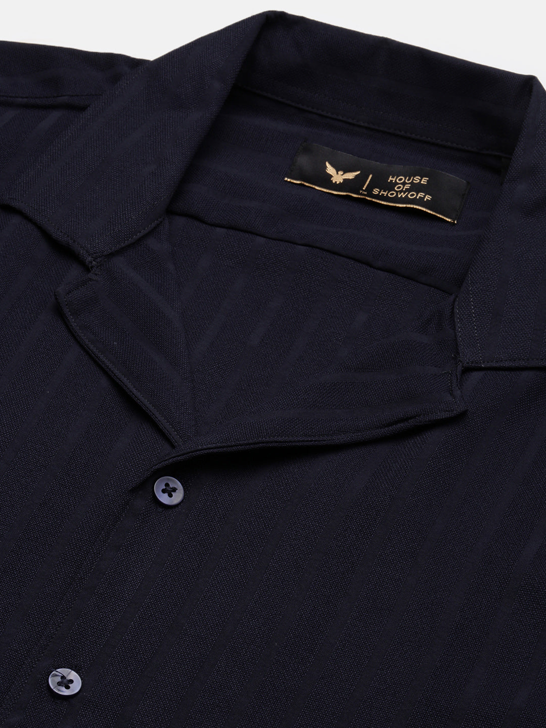 Men Navy Blue Solid Co Ords Set