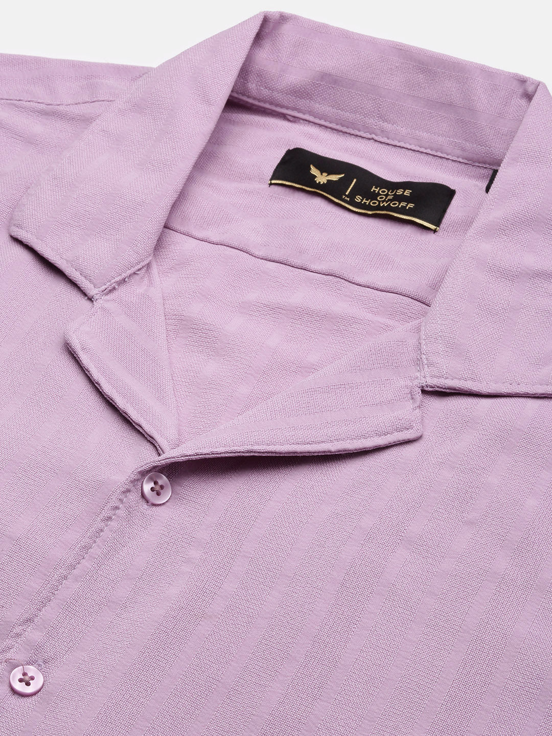 Men Lavender Solid Co Ords Set