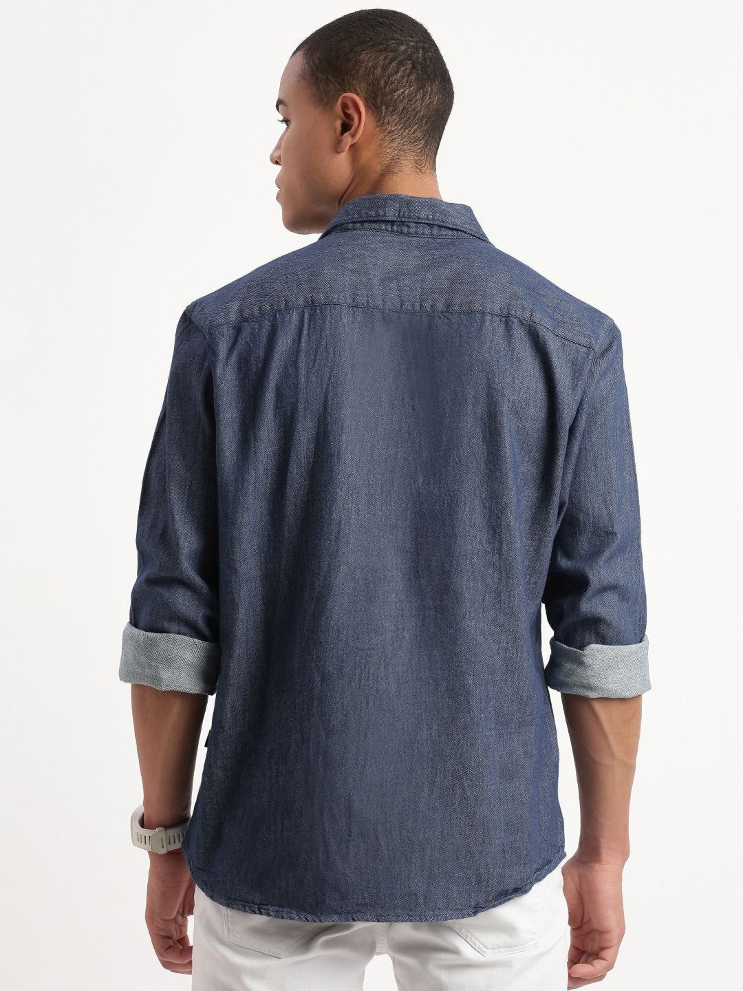 Men's Navy Blue Oversized Shirt