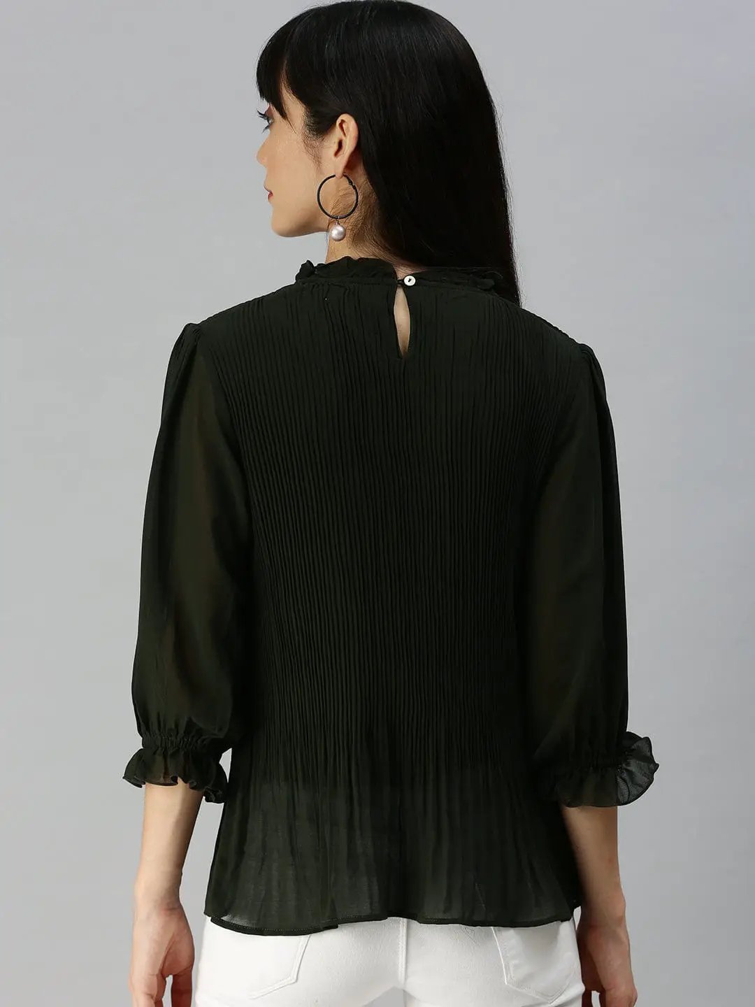 Women's Solid Olive Top