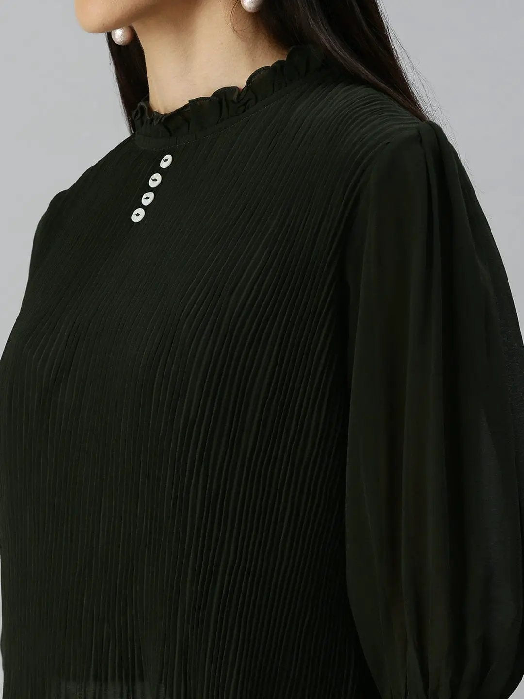 Women's Solid Olive Top