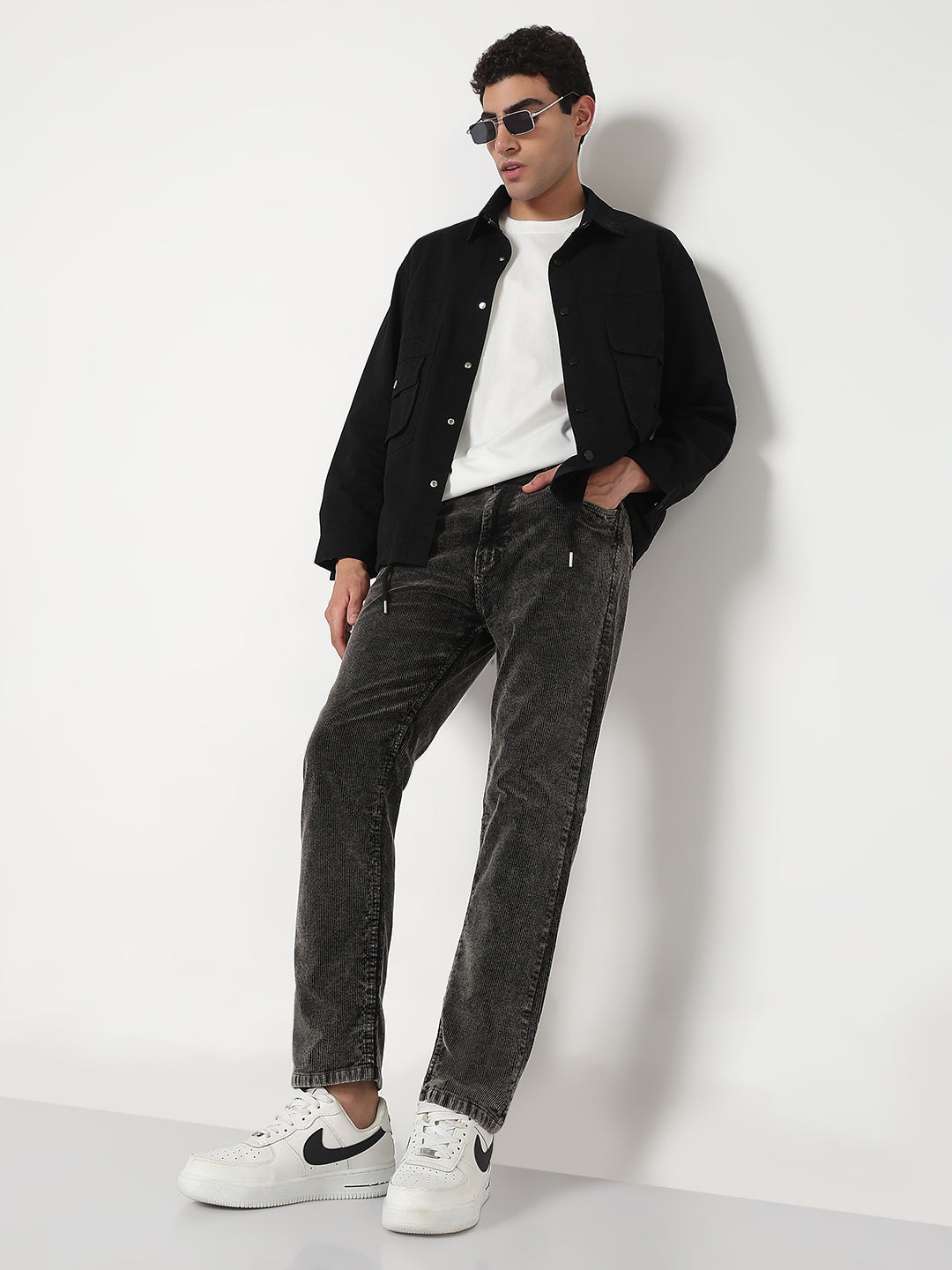 Men's Brown Slim Fit Corduroy Jeans