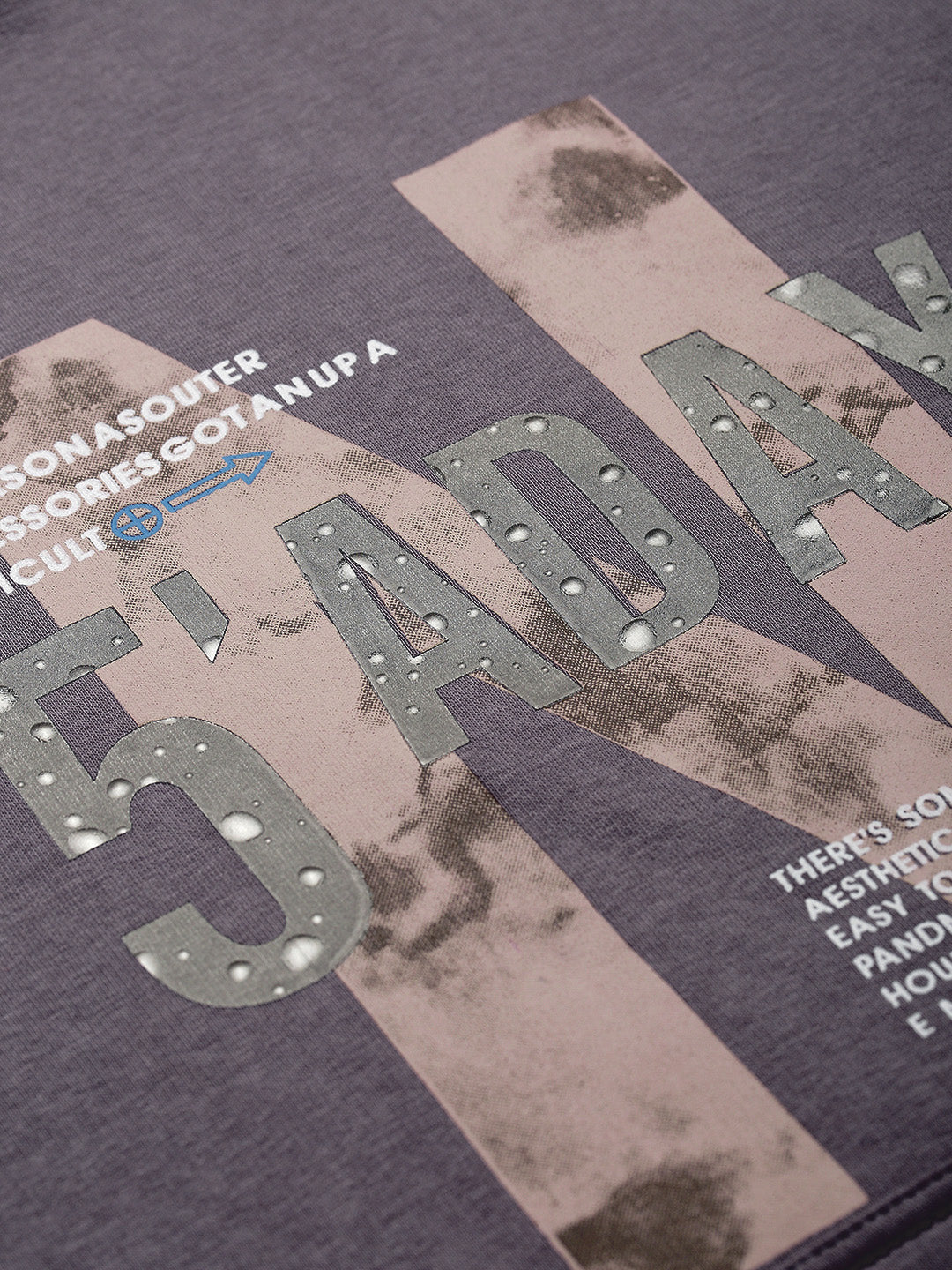 Men's Typography Printed Beige Hoodie