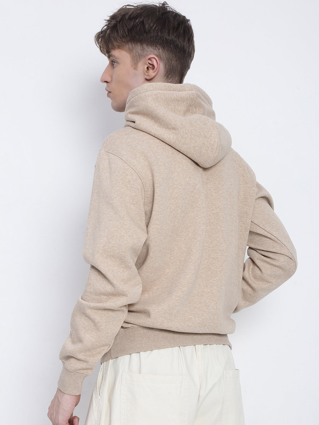 Men's Striped Beige Hoodie