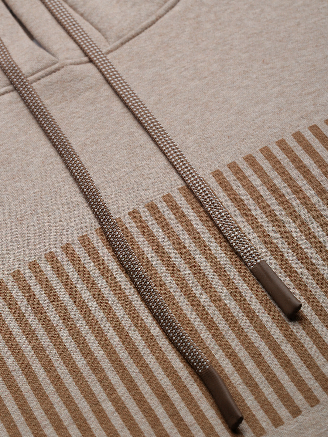 Men's Striped Beige Hoodie