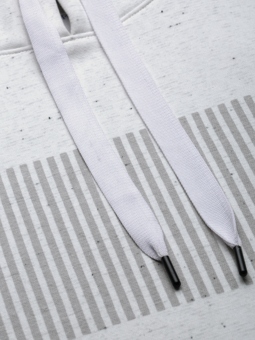 Men's Striped White Hoodie