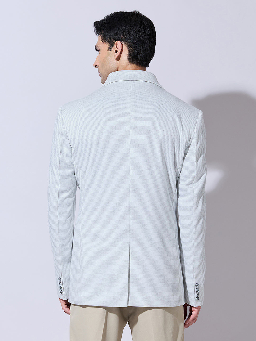 Men's Off-White Single Breasted Tailored Fit Blazer