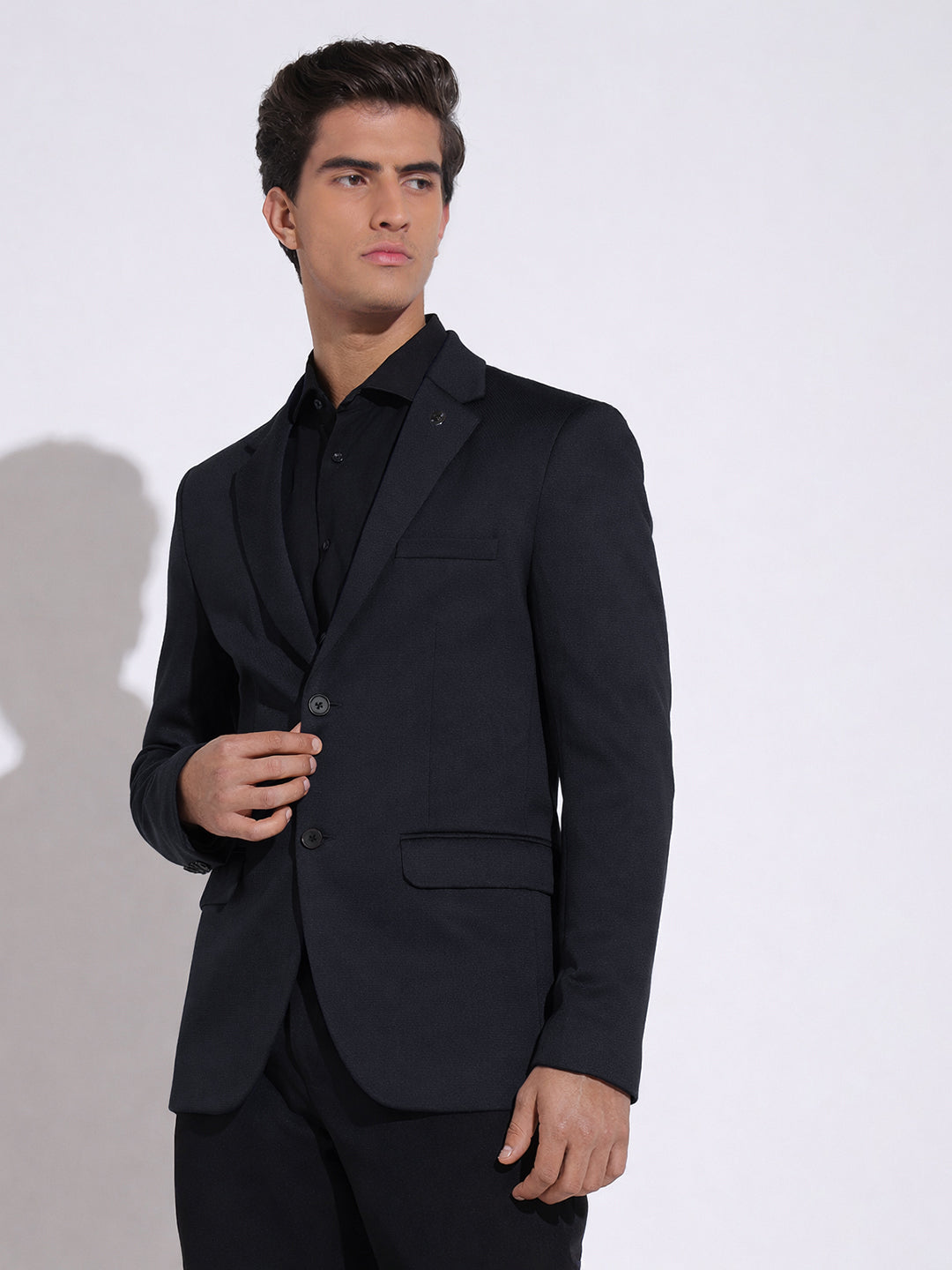 Men's Navy Blue Single Breasted Tailored Fit Blazer