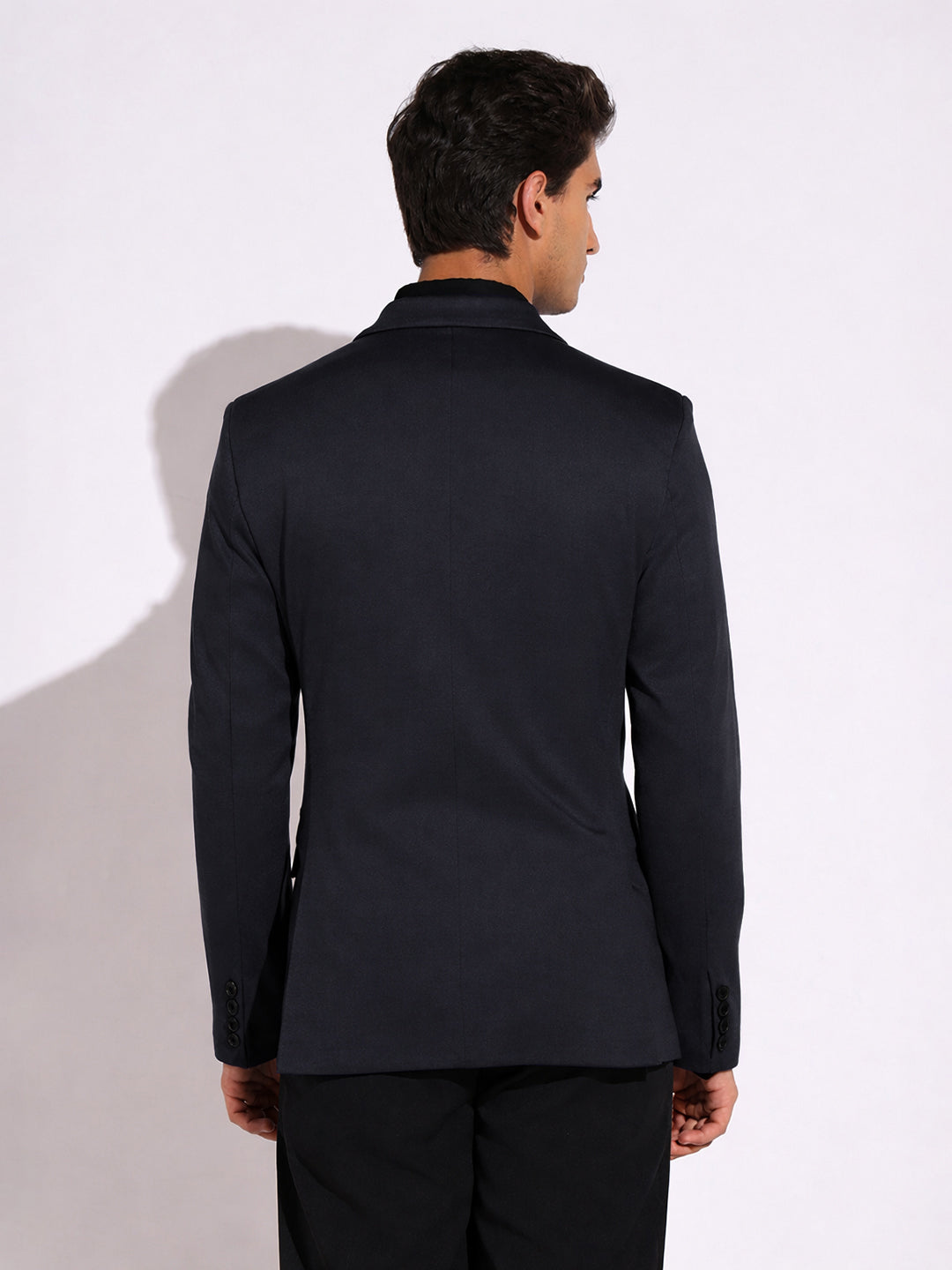 Men's Navy Blue Single Breasted Tailored Fit Blazer
