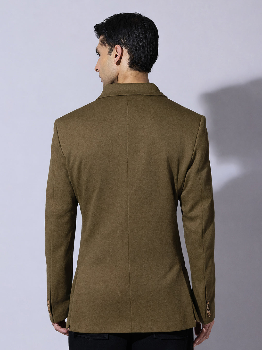 Men's Olive Single Breasted Tailored Fit Blazer