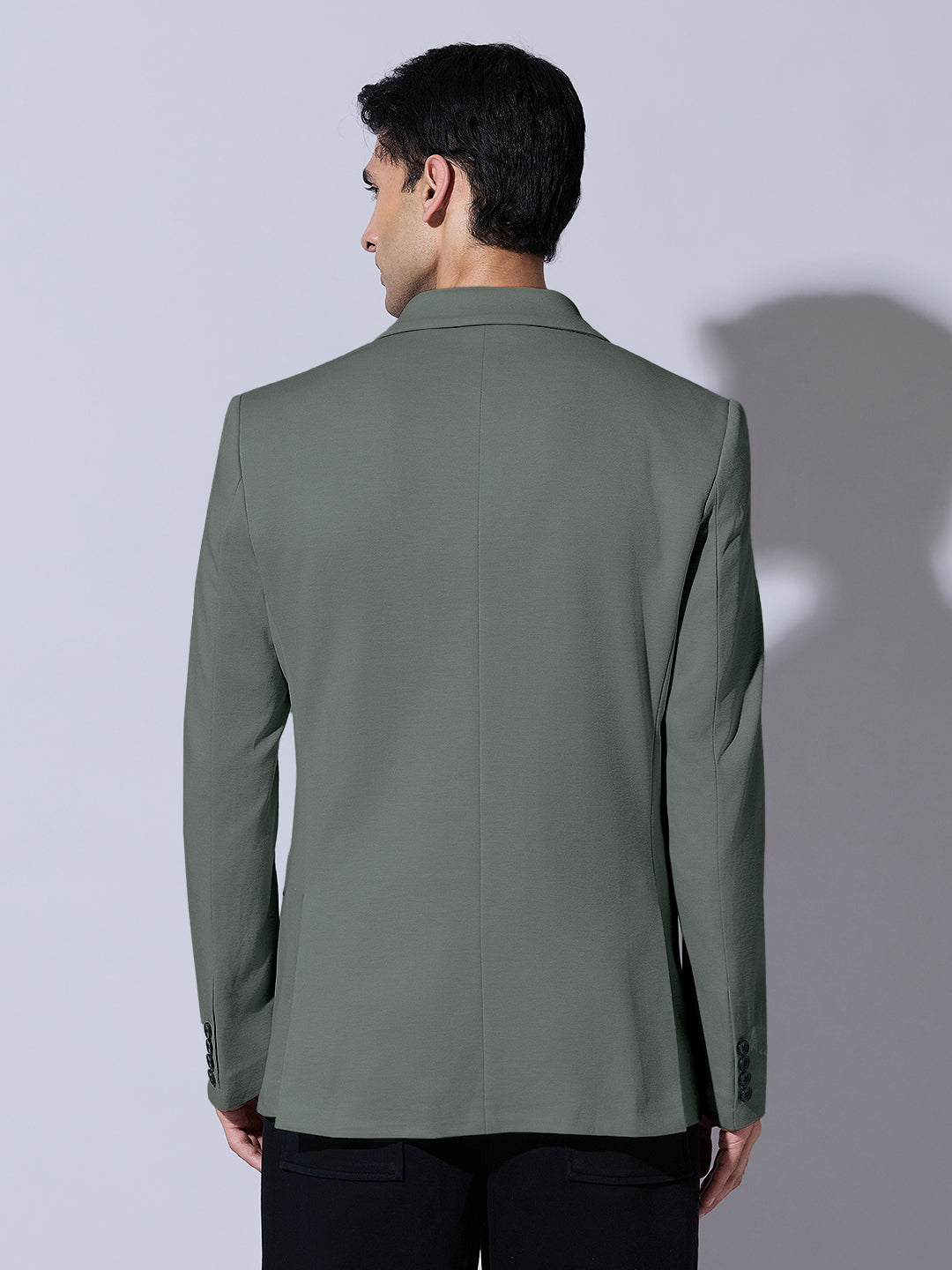 Men's Green Single Breasted Tailored Fit Blazer