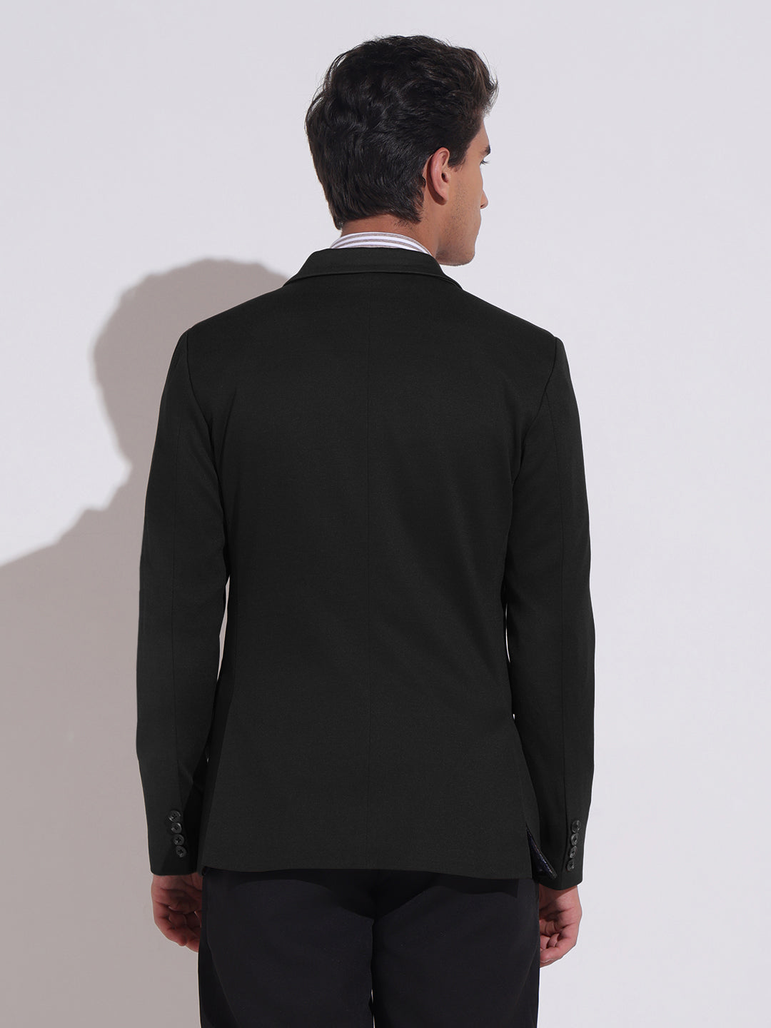 Men's Black Single Breasted Tailored Fit Blazer
