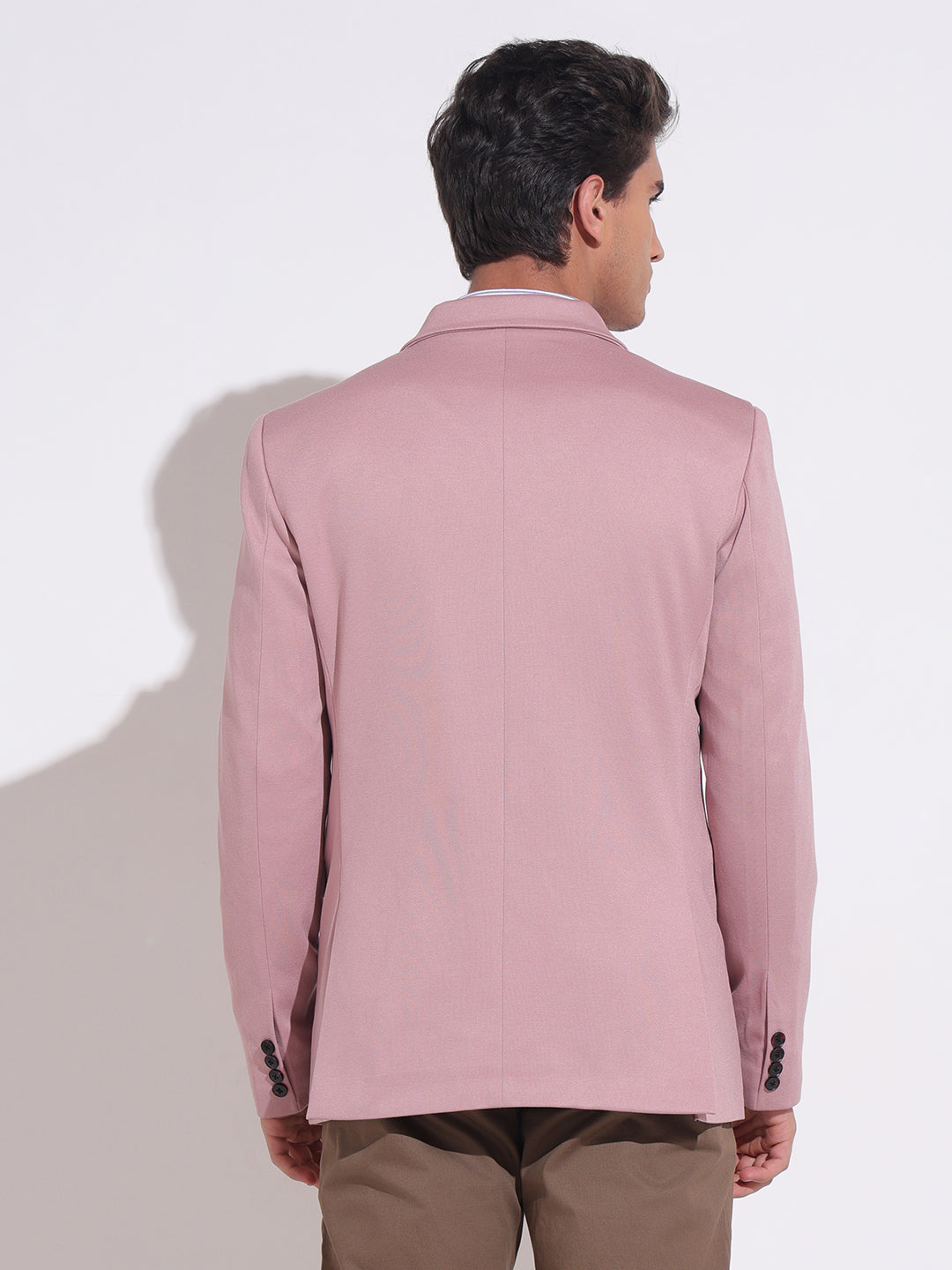 Men's Pink Single Breasted Slim Fit Blazer