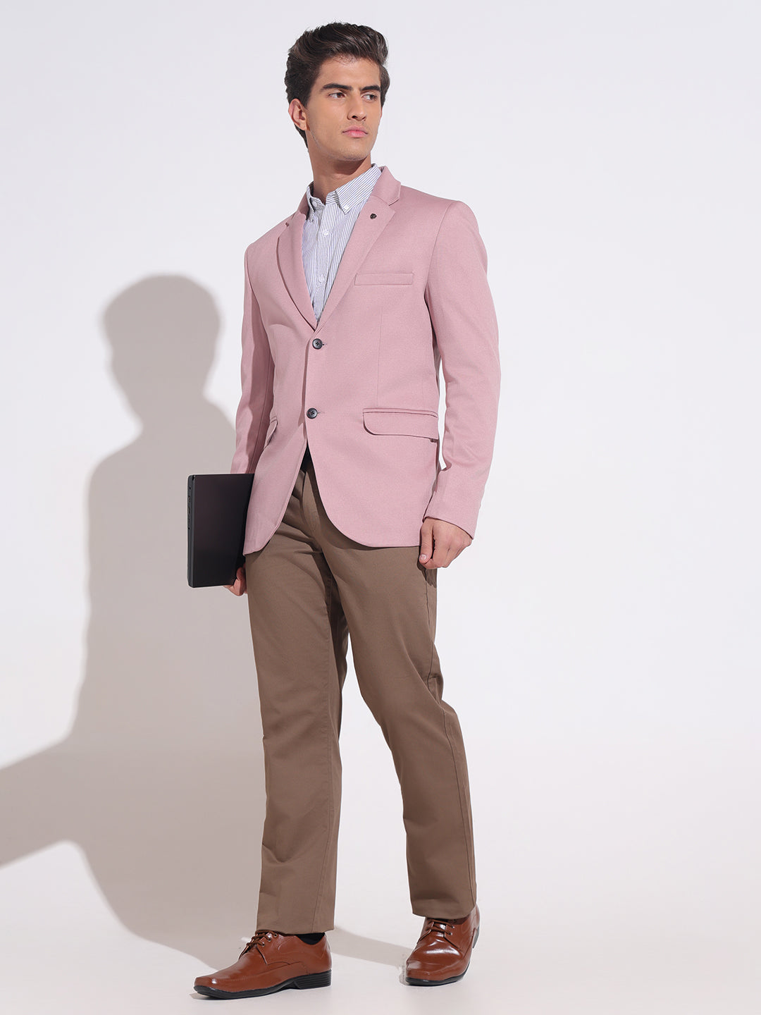Men's Pink Single Breasted Slim Fit Blazer