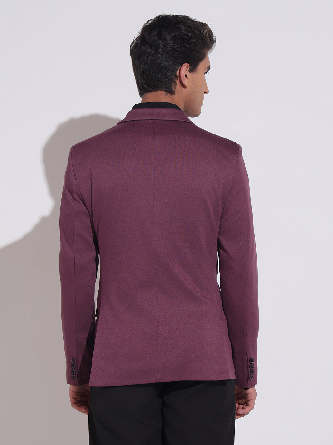 Men's Purple Single Breasted Slim Fit Blazer