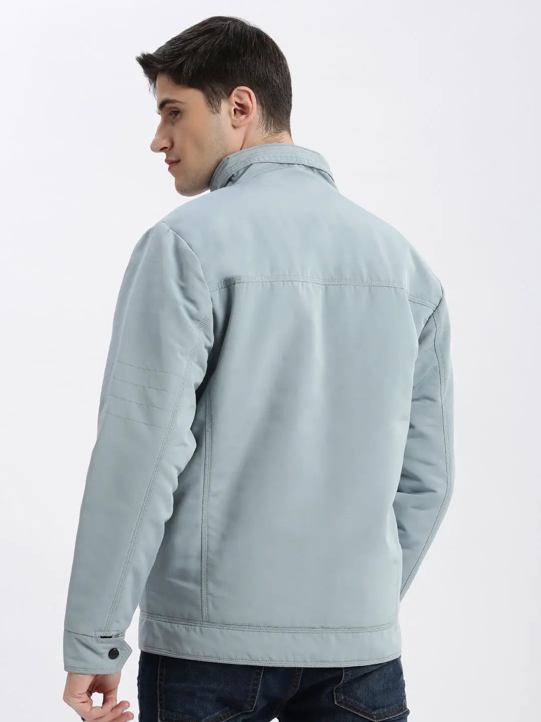 Men's Grey Windcheater Rapid-Dry Bomber Jacket
