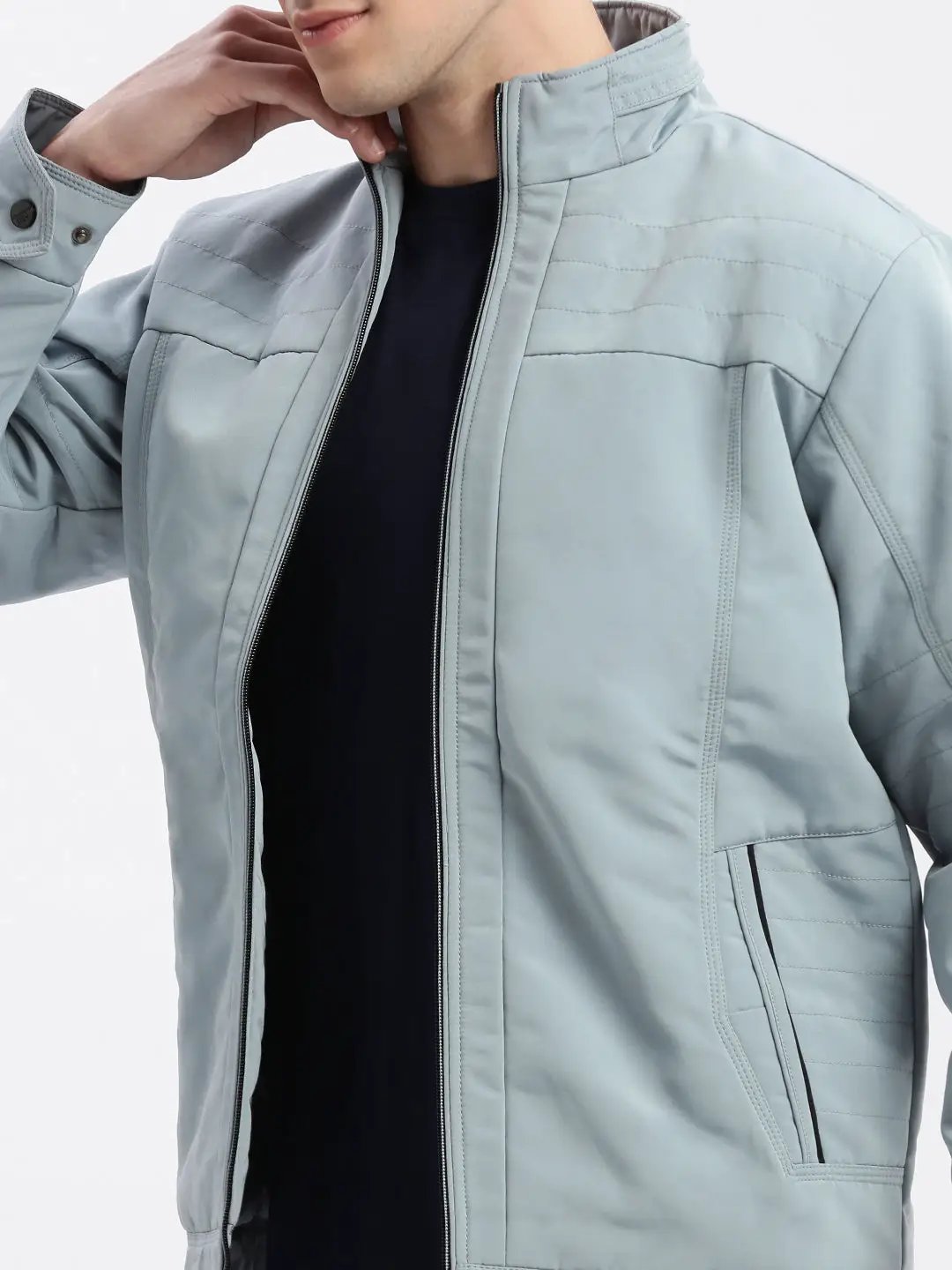Men's Grey Windcheater Rapid-Dry Bomber Jacket