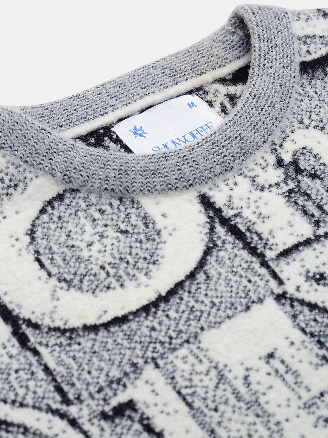 Men's Grey Typography Sweater