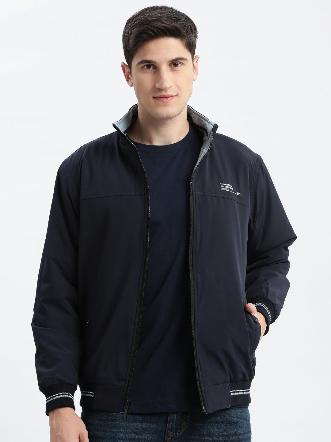 Men's Blue Reversible Rapid-Dry Bomber Jacket