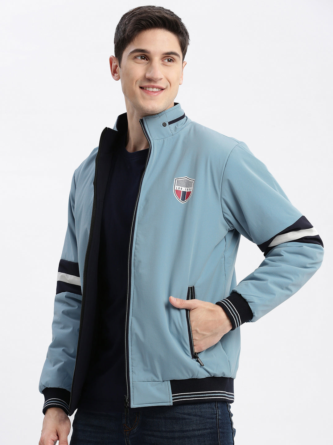 Men's Blue Reversible Rapid-Dry Bomber Jacket