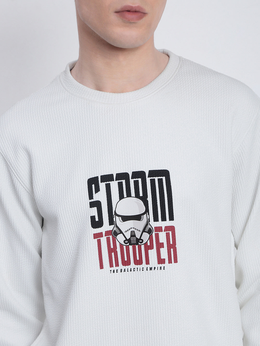 Men's Graphic Printed White Star Wars Sweatshirt