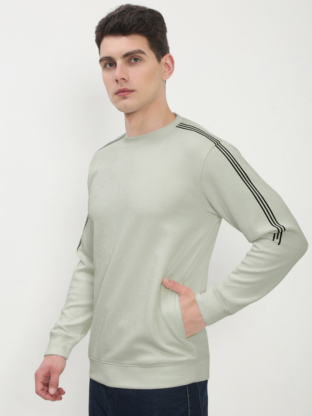 Men's Green Round Neck Sweatshirt