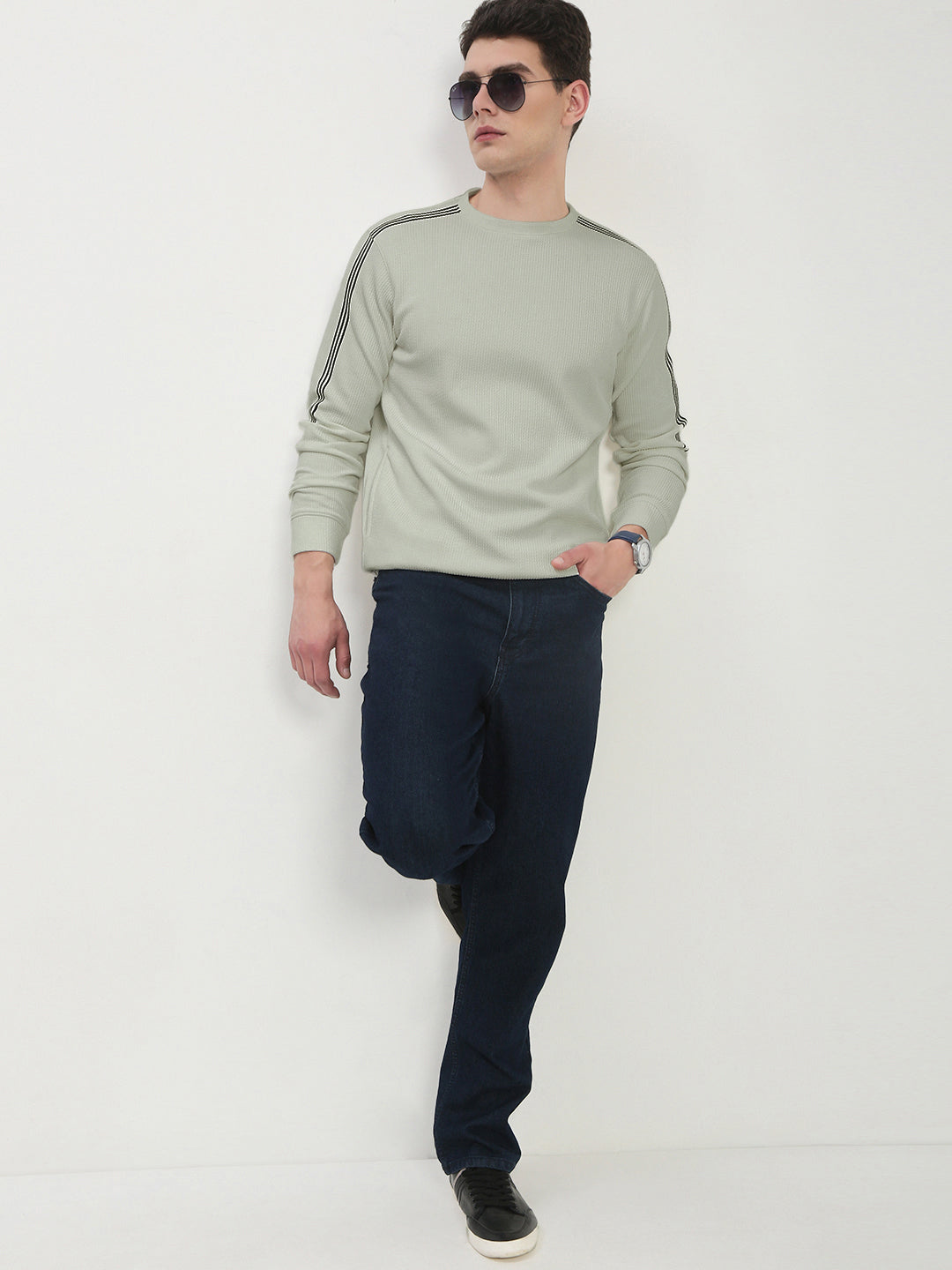 Men's Green Round Neck Sweatshirt