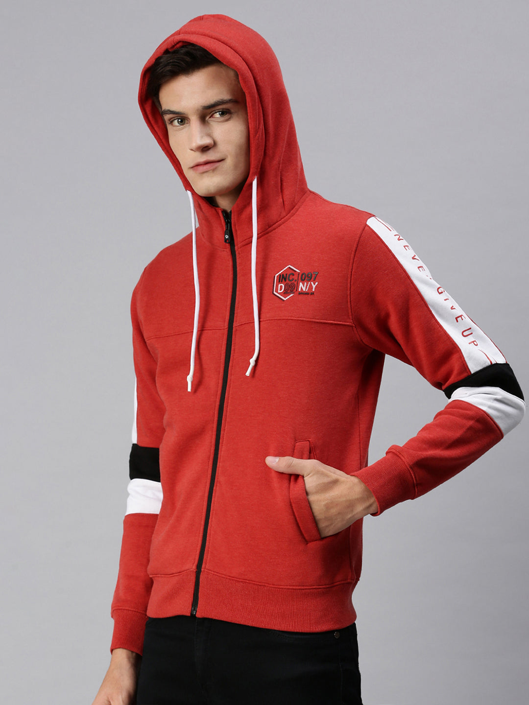 Men Hooded Solid Multi Sweatshirt