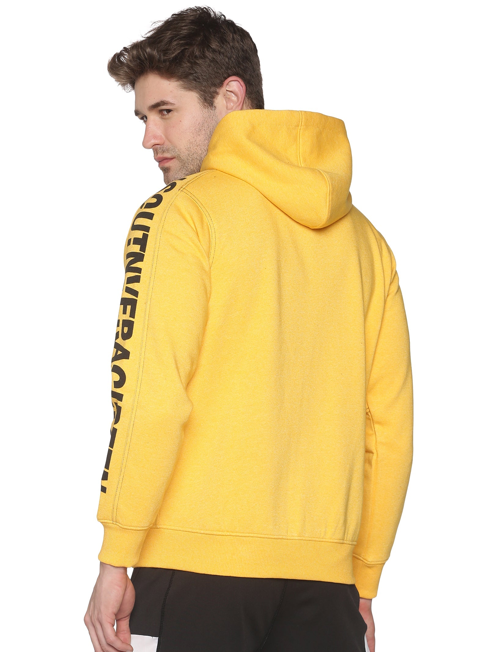 Men Printed Yellow Sweatshirt